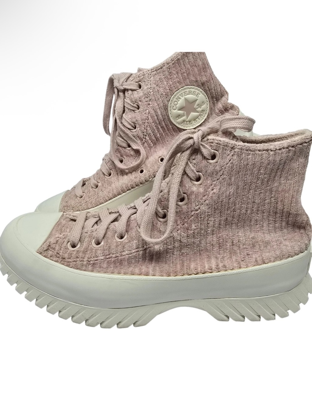 Converse Pink High-Top Knit Platform Sneakers
